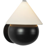 Matte Black/White Linen Rowan Wall/Vanity Light by Alora Lighting
