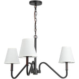 Matte Black/White Linen Sloan Chandelier by Alora Lighting