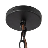 Matte Black/White Linen Sloan Chandelier by Alora Lighting Canopy Details