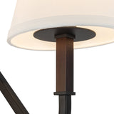 Matte Black/White Linen Sloan Floor Lamp by Alora Lighting Details