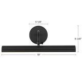 Matte Black 18inch Dottie Wall/Picture Light by Alora Lighting Dimensions