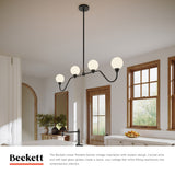 Matte Black Beckett Linear Pendant by Alora Lighting