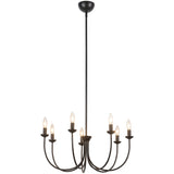 Matte Black Ember Chandelier by Alora Lighting