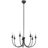Matte Black Ember Chandelier by Alora Lighting