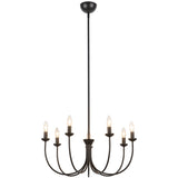 Matte Black Ember Chandelier by Alora Lighting