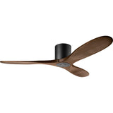 Matte Black Housing with Dark Walnut Blades Maverick Smart 52inch Hugger Ceiling Fan by Visual Comfort Fans