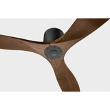Matte Black Housing with Dark Walnut Blades Maverick Smart 52inch Hugger Ceiling Fan by Visual Comfort Fans
