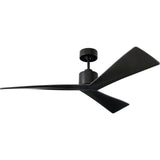 Matte Black Housing with Matte Black Blades Adler 52inch Ceiling Fan by Visual Comfort Fans