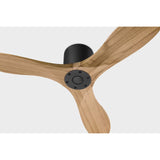 Matte Black Housing with Natural Honey Blades Maverick smart 44" Hugger Ceiling Fan by Visual Comfort Fans