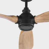 Matte Black Housing with Natural Honey Blades Valiant Smart 60" Ceiling Fan by Visual Comfort Fans