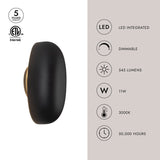 Matte Black Perle Wall Sconce by Kuzco Lighting Light Source