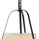 Matte Black/White Linen Scout Pendant by Alora Lighting Details