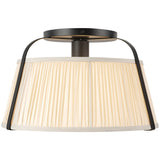 Matte Black/White Linen Scout Semi-Flush Mount by Alora Lighting