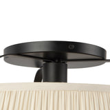 Matte Black/White Linen Scout Semi-Flush Mount by Alora Lighting Details