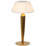 Matte Gold Flaminia Portable Table Lamp by Zafferano