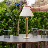 Matte Gold Flaminia Portable Table Lamp by Zafferano