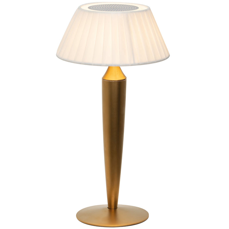 Matte Gold Flaminia Portable Table Lamp by Zafferano