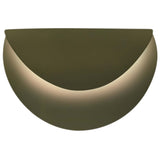 Matte Green Ceramic Petal ADA LED Wall Sconce by Justice Design