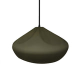 Matte Green-Black Cord Crease Large Ceramic Pendant by Justice Design