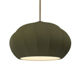 Oval Fluted Ceramic Pendant