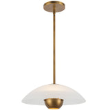 Matte Opal Glass/Vintage Brass 5inch Umbra Pendant by Kuzco Lighting