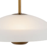 Matte Opal Glass/Vintage Brass 5inch Umbra Pendant by Kuzco Lighting Details