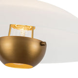 Matte Opal Glass/Vintage Brass 5inch Umbra Pendant by Kuzco Lighting Details