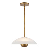 Matte Opal Glass/Vintage Brass 5inch Umbra Pendant by Kuzco Lighting