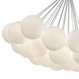 Opal Glass 28inch Bolla Chandelier by Kuzco Lighting Bulb Details