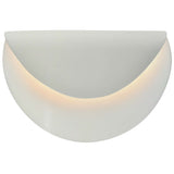 Matte White Ceramic Petal ADA LED Wall Sconce by Justice Design