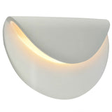 Matte White Ceramic Petal ADA LED Wall Sconce by Justice Design