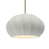 Oval Fluted Ceramic Pendant
