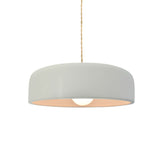 Matte White Beige Twisted Cord Ceramic Small Spire Pendant by Justice Design