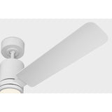 Matte White Housing with Matte White Blades Cleancut Smart 54inch LED Ceiling Fan by Visual Comfort Fans