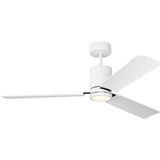 Matte White Housing with Matte White Blades Cleancut Smart 54inch LED Ceiling Fan by Visual Comfort Fans
