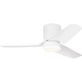 Matte White Housing with Matte White Blades Colgin 44inch Hugger LED Ceiling Fan by Visual Comfort Fans