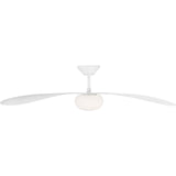 Matte White Housing with Matte White Blades Drape Smart 58inch LED Ceiling Fan by Visual Comfort Fans