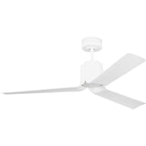 Matte White Housing with Matte White Blades Peel Smart 52" LED Ceiling Fan by Visual Comfort Fans