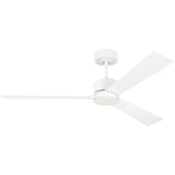 Matte White Housing with Matte White Blades Rozzen 52inch Ceiling Fan by Visual Comfort Fans