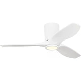 Matte White Housing with Matte White Blades Seyra Smart 44" Hugger LED Ceiling Fan by Visual Comfort Fans