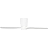 Matte White Housing with Matte White Blades Seyra Smart 44" Hugger LED Ceiling Fan by Visual Comfort Fans