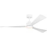 Matte White Housing with Matte White Blades Trillium Smart 60" LED Ceiling Fan by Visual Comfort Fans
