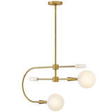 Maude Pendant Light Lacquered Brass By Lark Living - Side View1