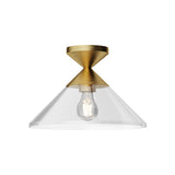Mauer Flush Mount — Brushed Gold, Clear