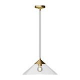 Mauer Pendant — Brushed Gold, Clear