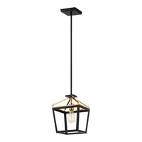 Mavonshire Chandelier 10 Inch Black + Aged Gold Brass