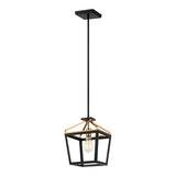 Mavonshire Chandelier 10 Inch Black + Aged Gold Brass