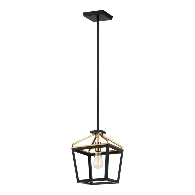 Mavonshire Chandelier 10 Inch Black + Aged Gold Brass