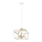 Mavonshire Chandelier 16 Inch White + Aged Gold Brass