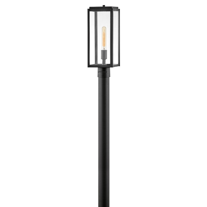 Max Medium Post Mount Lantern - Black - by Hinkley